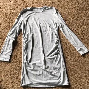 Grey T-shirt maternity dress